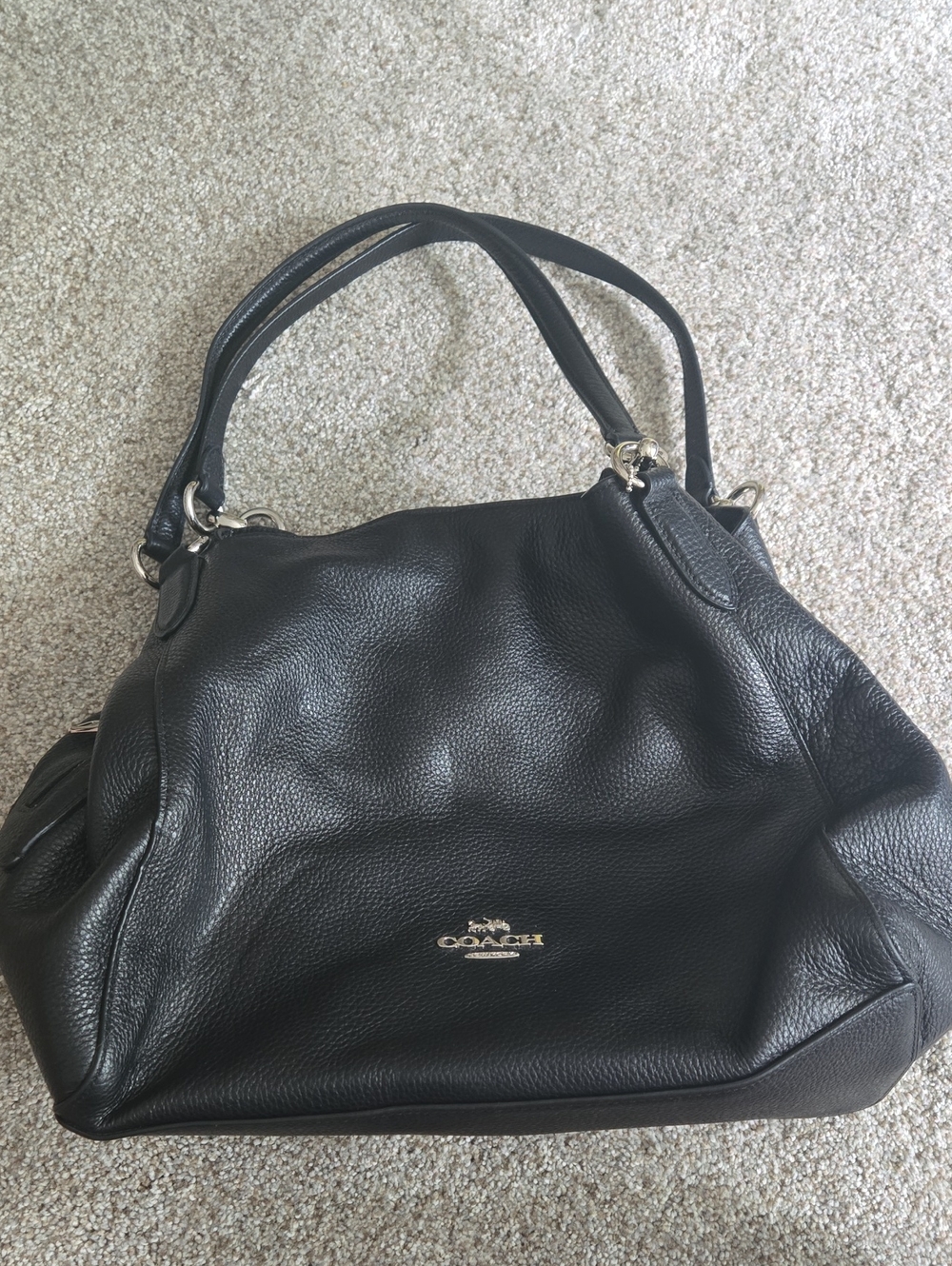 Coach Black Leather Shoulder Bag